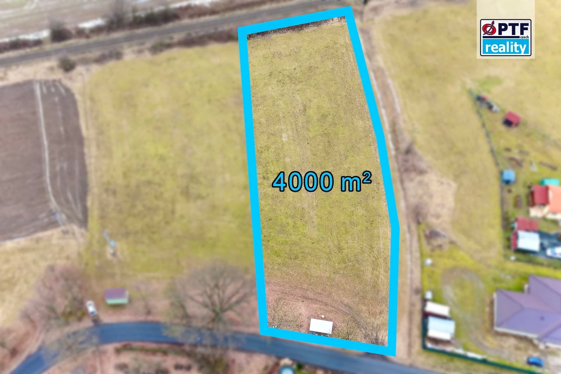 Prodej velkého stavebního pozemku (4000 m²), Bezděkov - Poborovice