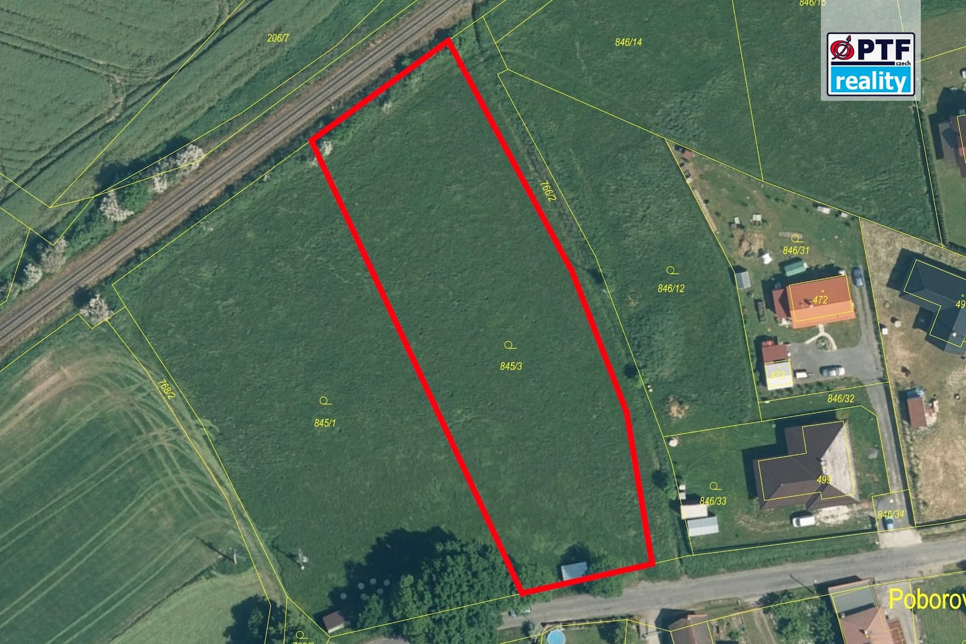 Prodej velkého stavebního pozemku (4000 m²), Bezděkov - Poborovice — Bezděkov (fotografie 2)