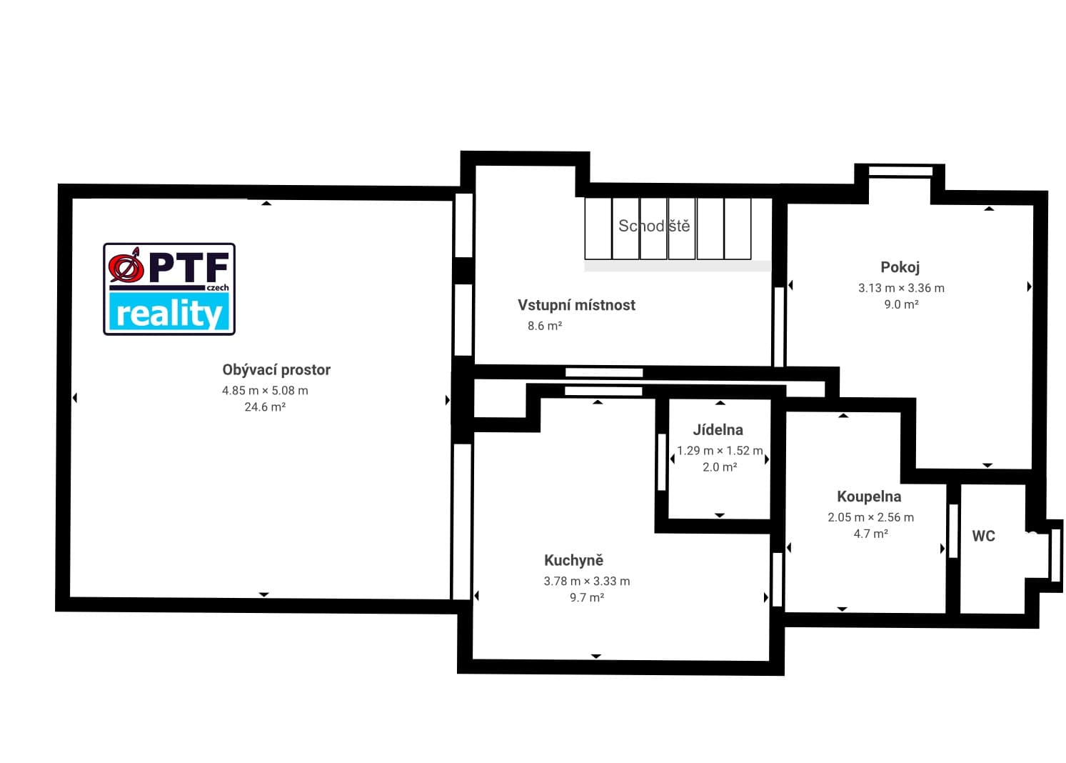 Property Report - Trebobuz plán půdorys přízemí