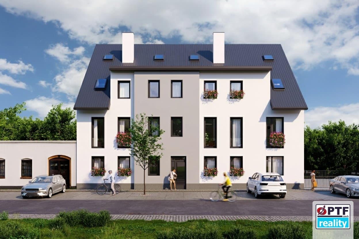 Rozestavěný dům se 14 apartmány u Klínovce